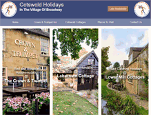 Tablet Screenshot of cotswoldholidays.co.uk